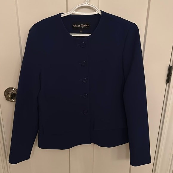 Sandra Angelozzi 5-Button Blazer, Blue size 36/6-8 - Picture 1 of 9